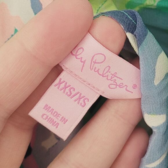 Lilly Pulitzer Multicolor Silk Vest Wrap Size XXS/XS - Picture 2 of 6